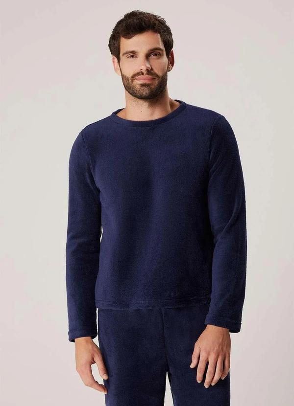 Hering - Pijama Masculino Longo em Fleece Azul 2