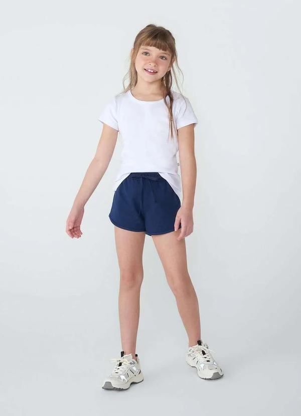 Hering - Shorts Infantil Menina em Moletom Tam 1 a 16 Azul