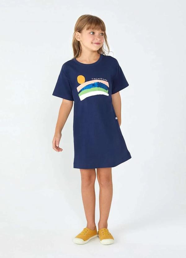 Hering - Vestido Infantil T Azul