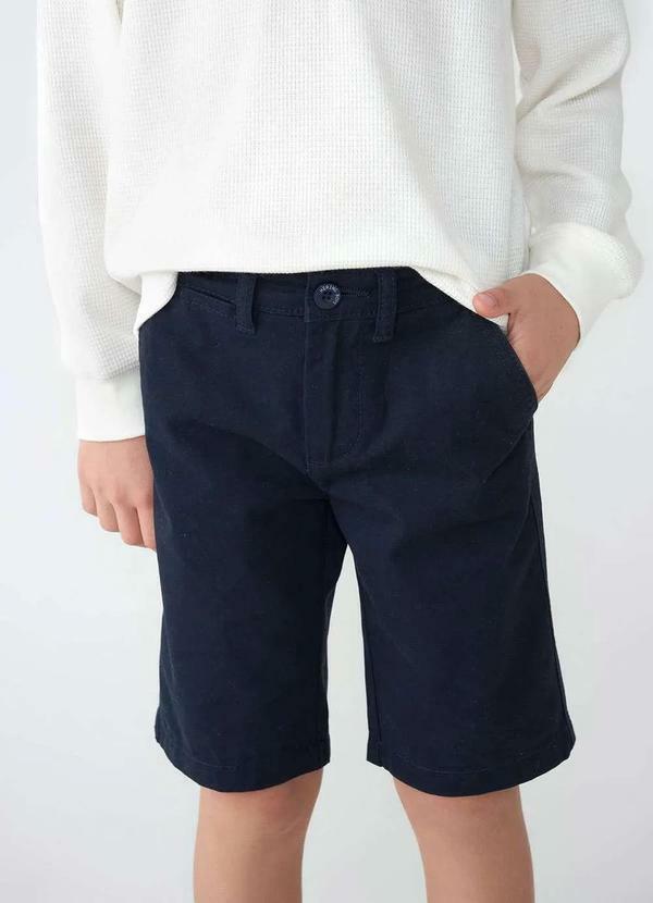 Hering Kids - Bermuda Basica Infantil Menino em Sarja Tam 1 a 16 Azul