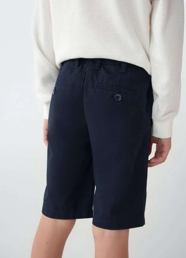 Hering Kids - Bermuda Basica Infantil Menino em Sarja Tam 1 a 16 Azul 2