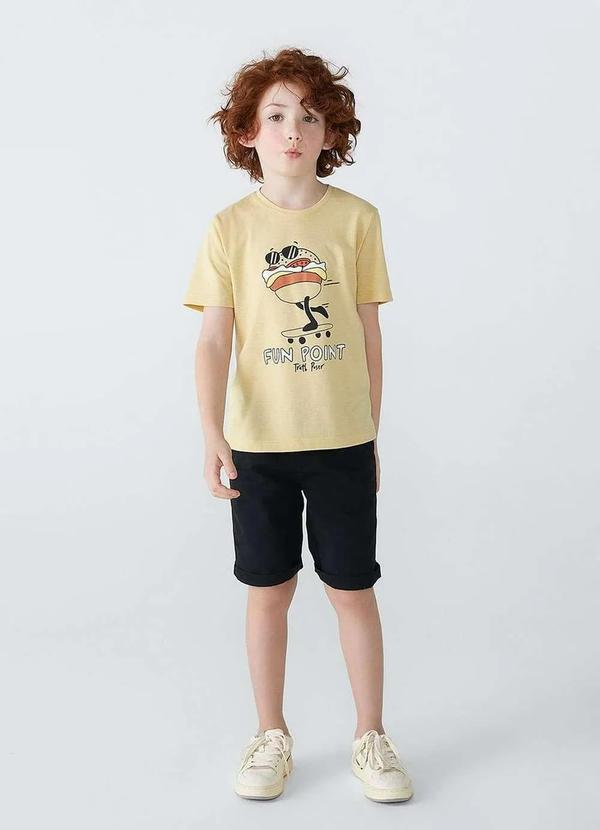 Hering Kids - Bermuda Basica Infantil Menino em Sarja Tam 1 a 16 Preto