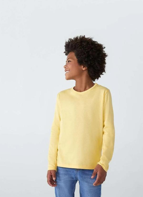 Hering - Camiseta Infantil Manga Longa Tam 1 a 16 Amarelo