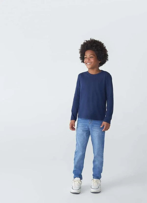 Hering - Camiseta  Infantil  Manga Longa Tam 1 a 16 Azul 4