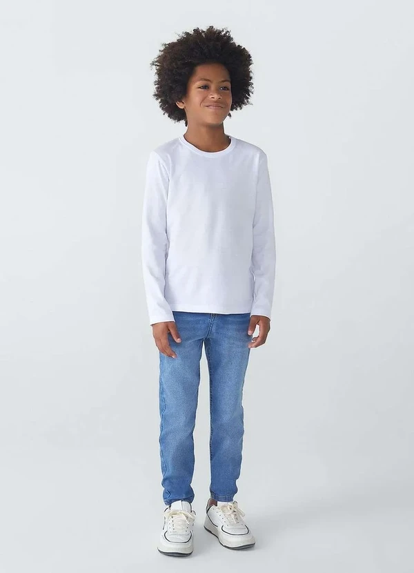 Hering - Camiseta  Infantil  Manga Longa Tam 1 a 16 Branco 3