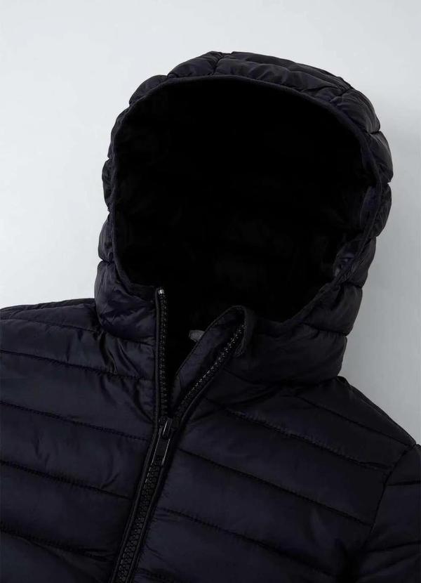 Hering - Jaqueta Puffer Infantil Unissex com Capuz Tam 1 a 16 Preto 8