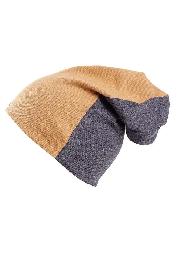 Brohood - Gorro Duo Canelado Brohood Grafite e Marrom Cinza