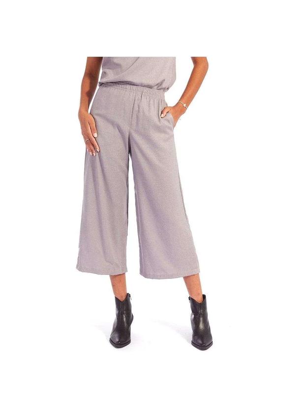 Brohood - Calca Pantacourt em Linho Brohood Cinza Cinza