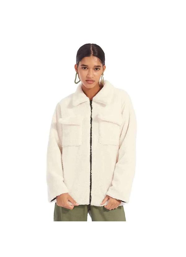 Brohood - Jaqueta Teddy Cargo Brohood Feminina Sherpa Branco Branco