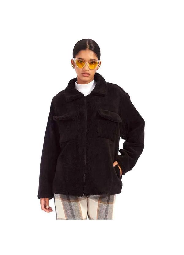 Brohood - Jaqueta Teddy Cargo Brohood Feminina Sherpa Preto Preto