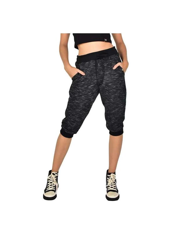 Brohood - Bermuda Saruel Brohood Feminina Moletom Rustico Preto Preto