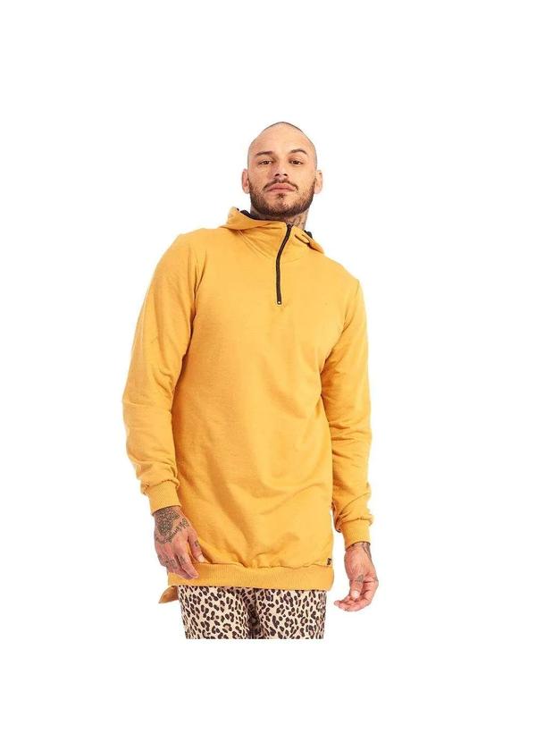 Brohood - Blusao Longline Brohood Masculino Moletom Mostarda Amarelo