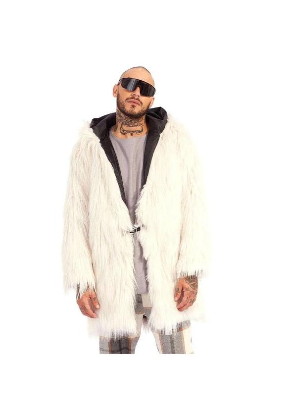Brohood - Casaco Sobretudo de Pelo Brohood Masculino Branco Branco