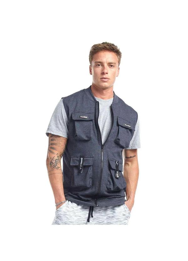 Brohood - Colete Bomber Cargo Brohood Masculino Moletom Chumbo Cinza