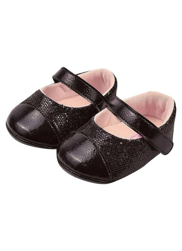 Dliká - Sapatilha Bebe Menina Dlika Renda Preta Preto