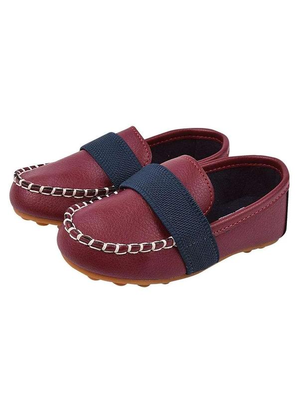 Dliká - Sapato Mocassim Infantil Masculino Sapato Social Menino Vermelho Vermelho