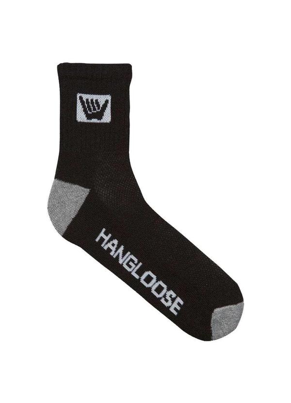 Hang Loose - Meia Cano Médio Masculina Hang Loose Preto
