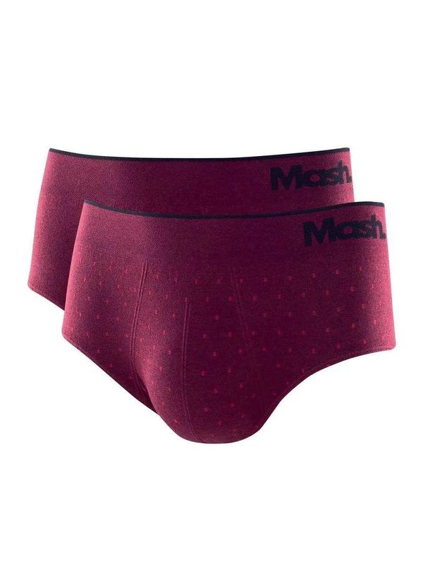 Mash - Kit 2 Cuecas Slip Microfibra sem Costura Vermelho