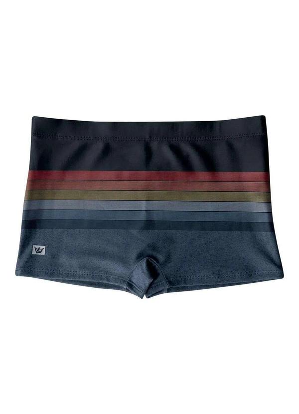 Hang Loose - Sunga Boxer Estampada Listras Hang Loose Preto