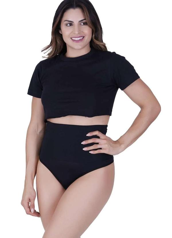 Concept Lingerie - Calcinha Delicada Compressao Concept Lingerie Preto Preto