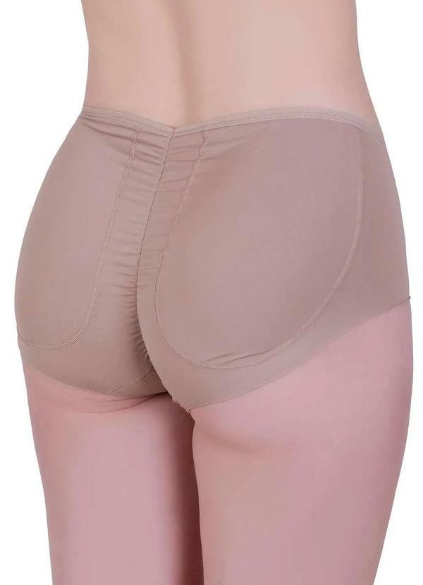 Concept Lingerie - Calcinha Enchimento Bumbum Curta Bege Bege