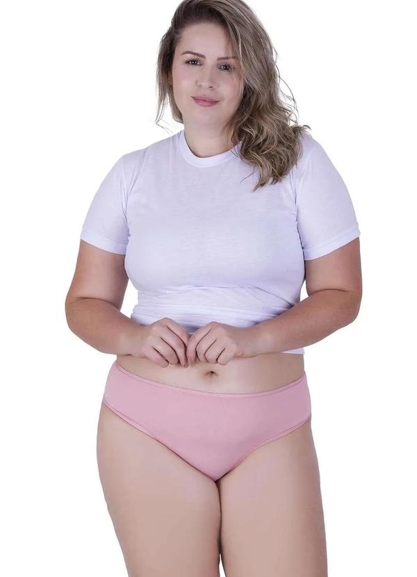 Concept Lingerie - Calcinha Ternura Plus Size Microfibra Concept Lingerie Rosa Rosa