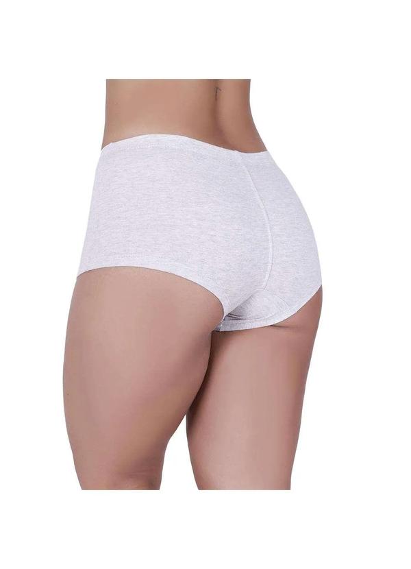 Concept Lingerie - Kit 3 Shorts Caramelo Algodao Concept Lingerie Cinza