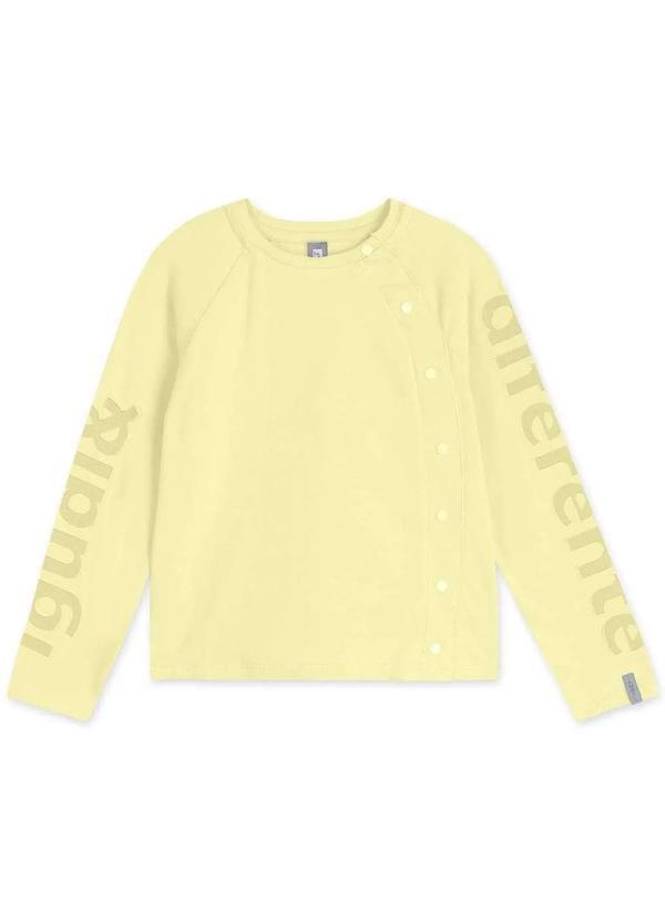 Match - Blusa Infantil Menina Manga Longa Match Amarelo