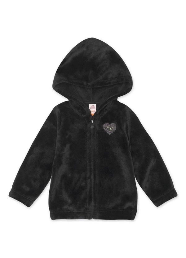 Marisol - Jaqueta Infantil Menina Peluciada Marisol Preto