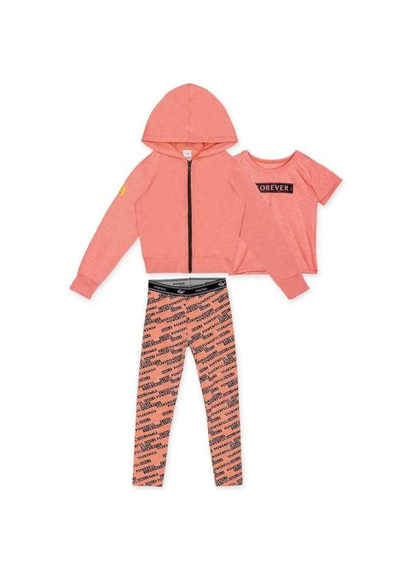 Marisol - Conjunto Blusa e Legging Moletom Infantil Menina Marisol Laranja 2