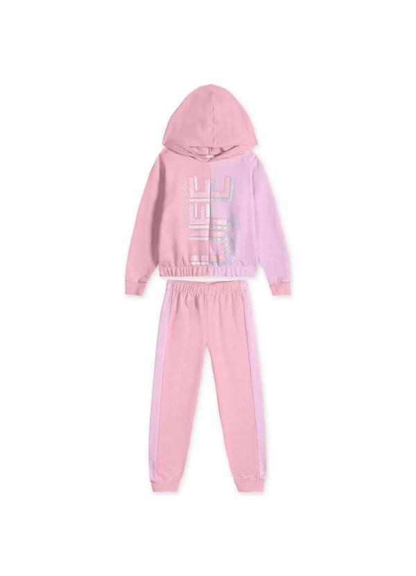 Marisol - Conjunto Blusao e Calca Moletom Infantil Menina Marisol Rosa