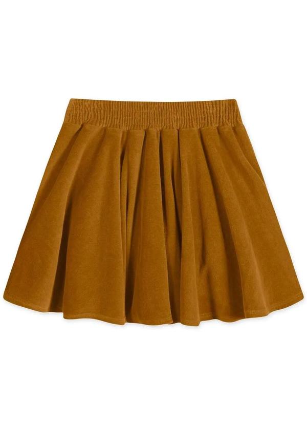 Lilica Ripilica - Saia Aveludada Infantil Menina Love Lilica Marrom