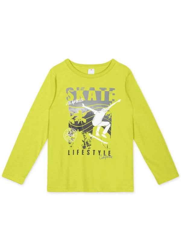 Marisol Play - Camiseta Infantil Menino Manga Longa Marisol Play Verde