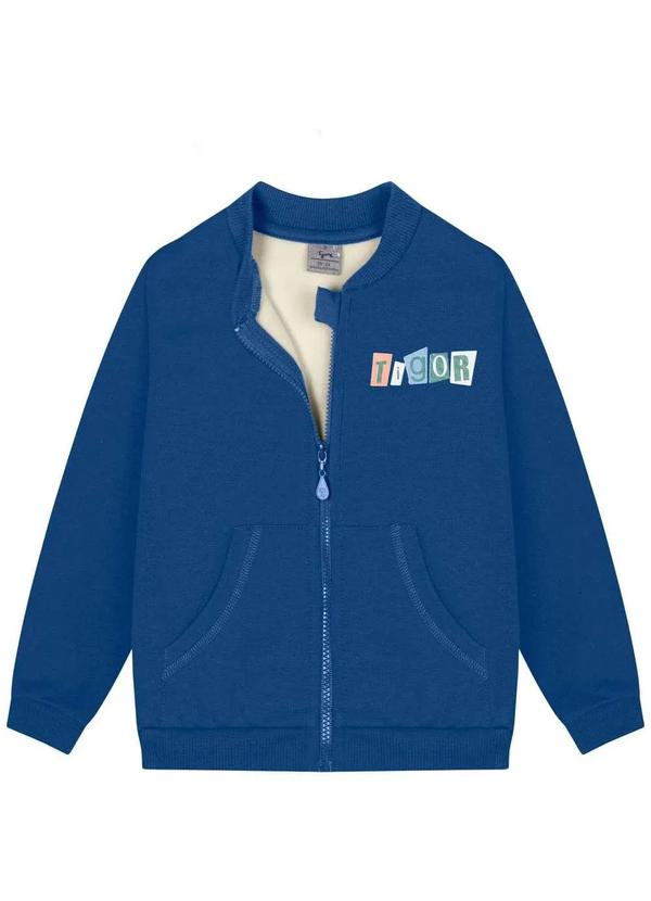 Tigor T Tigre - Jaqueta Moletom Bebe Menino Tigor Azul