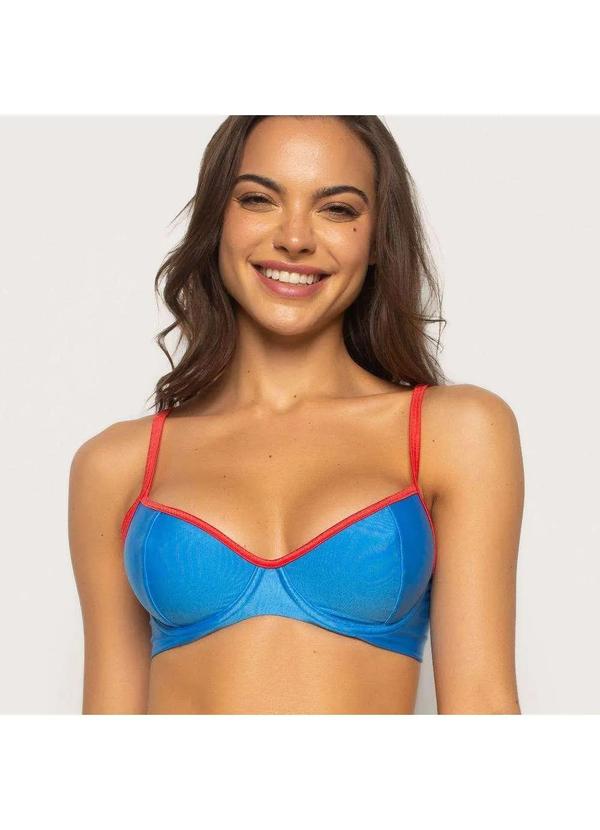 Livre e Leve - Top Biquíni com Aro Enseada Azul