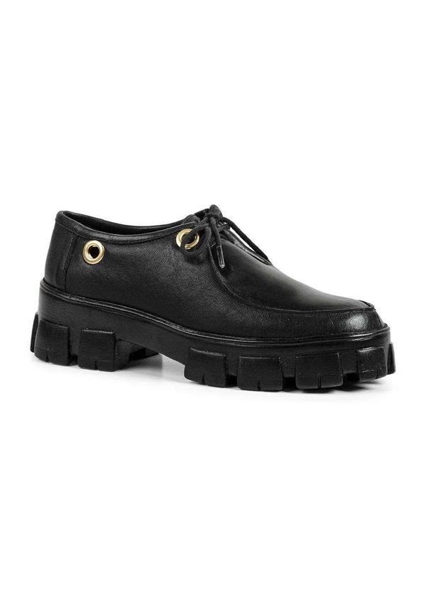 Sandro Moscoloni - Sapato Feminino Wallabe Tratorado Daphne Preto Black