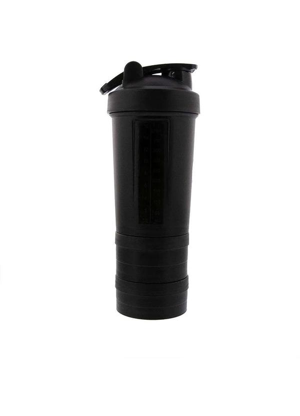 Cross Road - Coqueteleira Shake Cross Road 2 Compartimentos Preto 500ml Preto