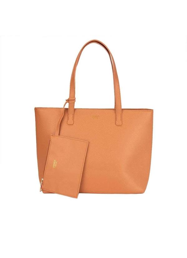 Gabriela - Bolsa Shopping Bag Grande Gabriela Essenciais Niqueleira Caramelo Caramelo