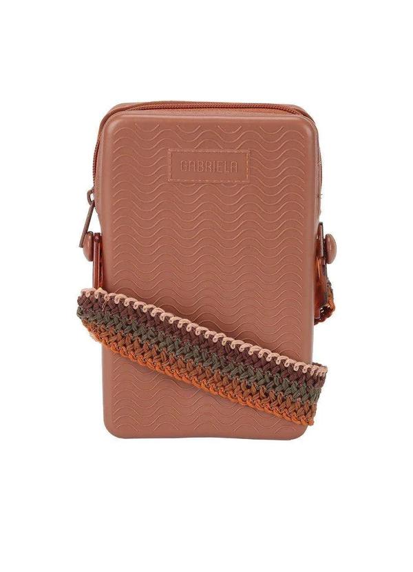 Gabriela - Bolsa Tiracolo Pequena Gabriela Texturizada Crochê Caramelo Caramelo