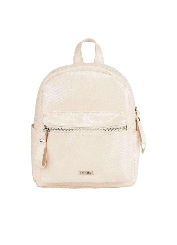 Gabriela - Mochila Pequena Gabriela Textura Snake Verniz Off White Off-White