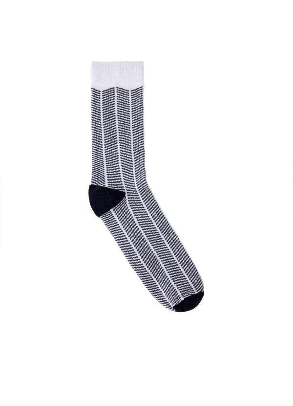 Mac & Jac - Meia Cano Alto Mac & Jac 39-43 Geométricos Branco Preto