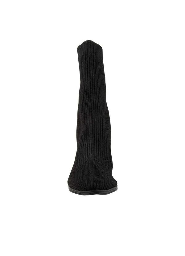 Mississipi - Ankle Boot Mississipi Salto Geométrico Tecido Preto Preto 4