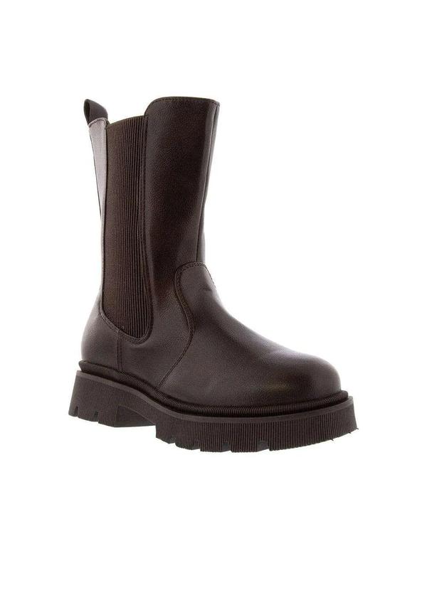 Mooncity - Bota Chelsea Mooncity Plataforma Tratorada Elástico Marrom Marrom