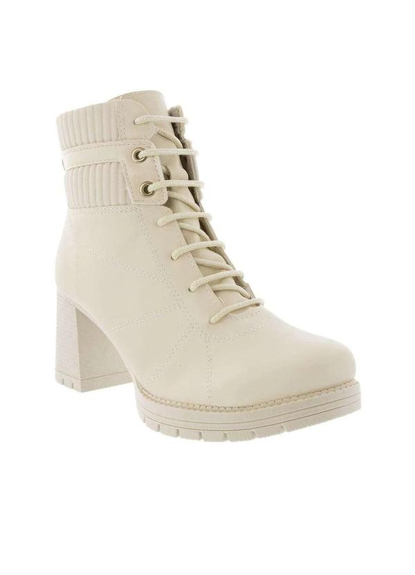 Mississipi - Bota Coturno Mississipi Meia Pata Tratorada Off White Bege