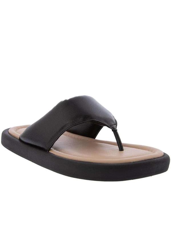 Gabriela - Chinelo Gabriela Conforto Acolchoado Preto Preto