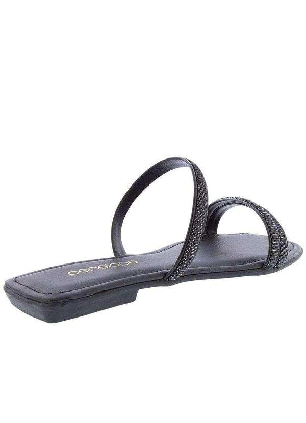 Penelope - Rasteira Penélope Detalhe Tiras Lurex Preto Preto 3