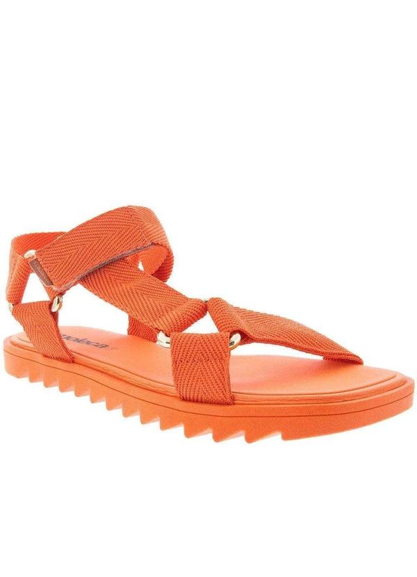 Moleca - Papete Moleca Tratorada Tiras Elos Tecido Laranja Laranja