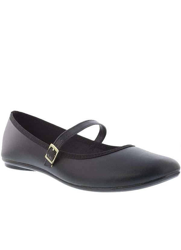 Moleca - Sapatilha Boneca Moleca Detalhe Fivela Preto Preto