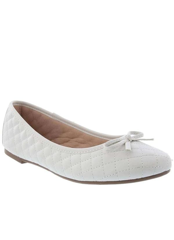 Gabriela - Sapatilha Gabriela Essenciais Laço Matelassê Off White Off-White