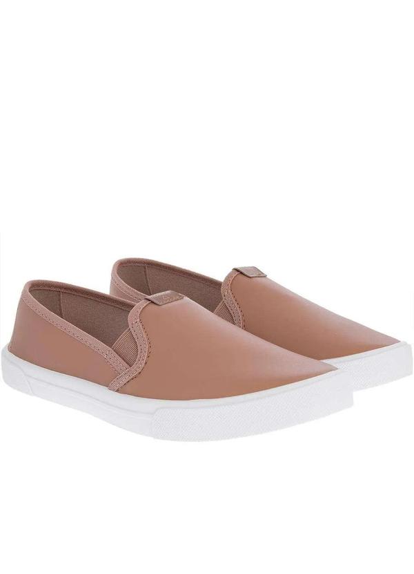 Moleca - Slip On Moleca Flow Pespontos Nude Nude